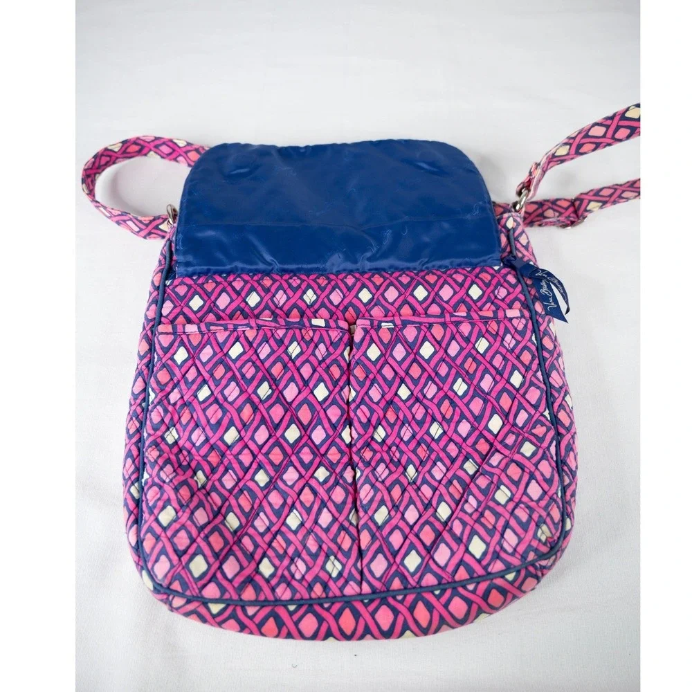 Vera Bradley Crossbody Bag Womens Katalina Pink Diamonds Hipster Mail Bag retire